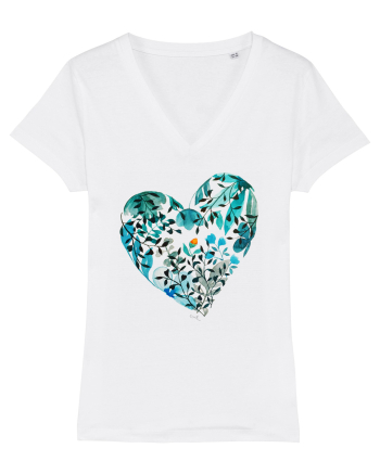 Blue heart and the fire inside White