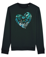 Blue heart and the fire inside Bluză mânecă lungă Unisex Rise