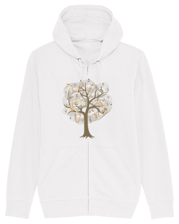 Tree Music Notes White