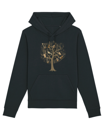 Tree Music Notes Black