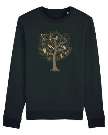 Tree Music Notes Black