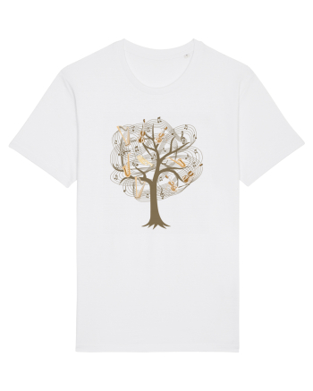 Tree Music Notes White