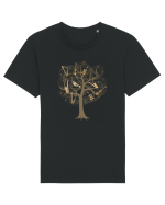 Tree Music Notes Tricou mânecă scurtă Unisex Rocker