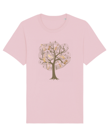 Tree Music Notes Cotton Pink