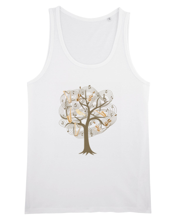 Tree Music Notes White