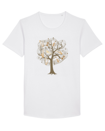 Tree Music Notes White