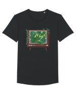 Vintage TV Nature Tricou mânecă scurtă guler larg Bărbat Skater