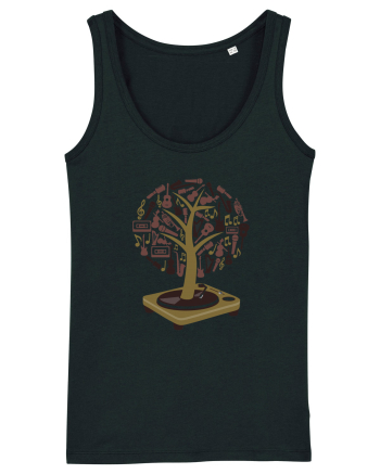Vinyl Disk Music Tree Black