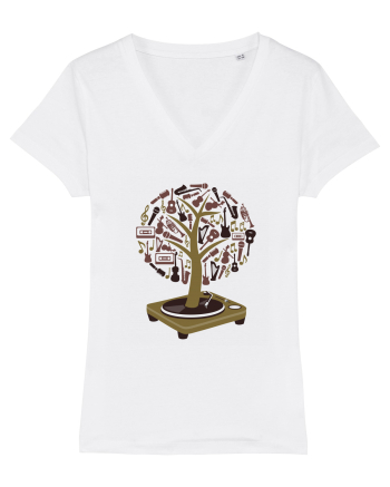 Vinyl Disk Music Tree White