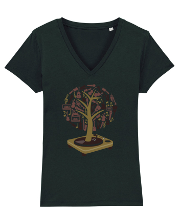 Vinyl Disk Music Tree Black