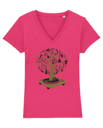Vinyl Disk Music Tree Raspberry