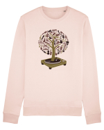 Vinyl Disk Music Tree Bluză mânecă lungă Unisex Rise