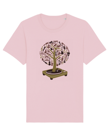 Vinyl Disk Music Tree Cotton Pink