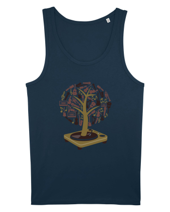 Vinyl Disk Music Tree Navy