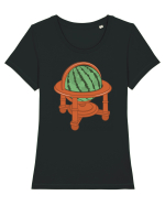 Watermelon Globe Tricou mânecă scurtă guler larg fitted Damă Expresser
