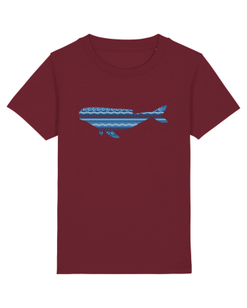 Ceramic Whale Burgundy