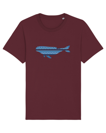 Ceramic Whale Burgundy