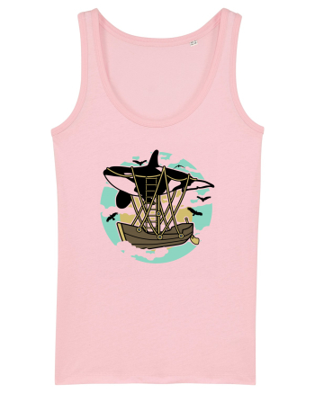 Whale Air Balloon Cotton Pink