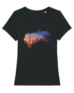 Woman In Paris Tricou mânecă scurtă guler larg fitted Damă Expresser