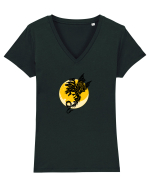 Balaurul 3. Tricou mânecă scurtă guler V Damă Evoker