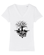 Tree City Tricou mânecă scurtă guler V Damă Evoker