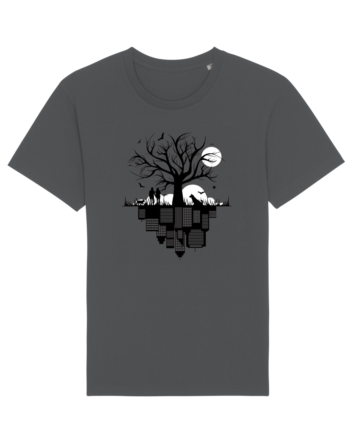 Tricou mânecă scurtă Unisex Rocker Anthracite