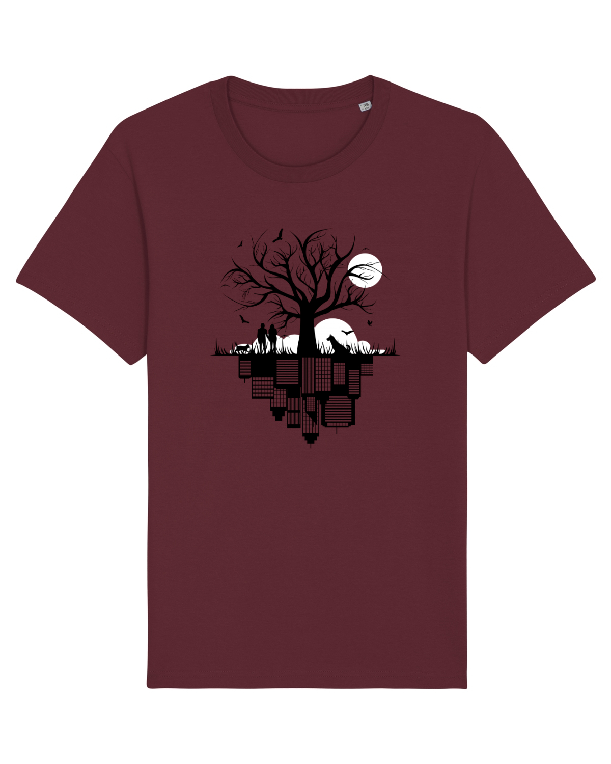 Tricou mânecă scurtă Unisex Rocker Burgundy