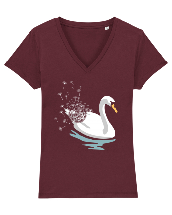 Swan Dandelion Burgundy