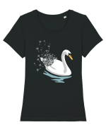 Swan Dandelion Tricou mânecă scurtă guler larg fitted Damă Expresser
