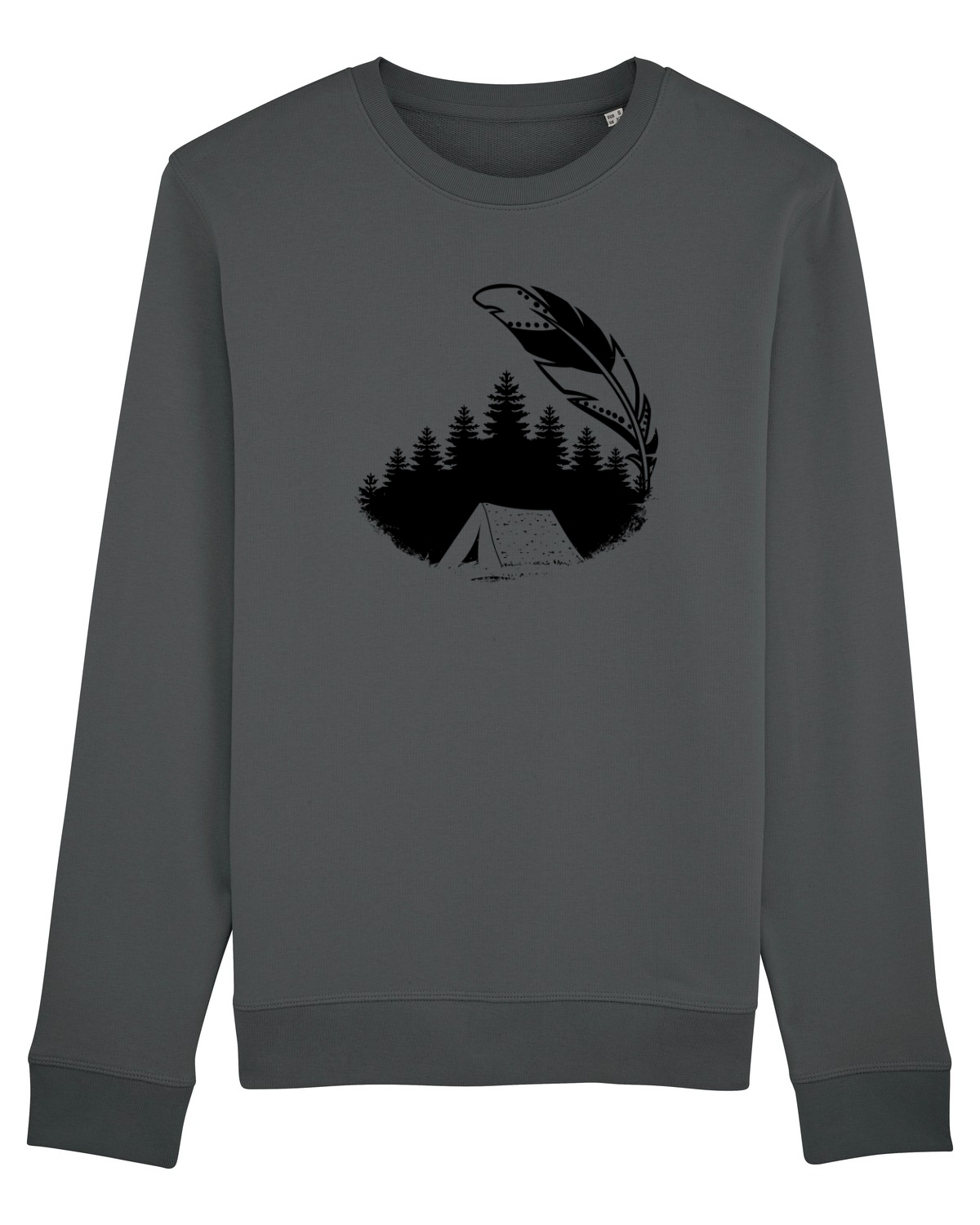 Bluză mânecă lungă Unisex Rise Anthracite
