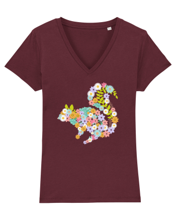 Squirrel Flower Burgundy
