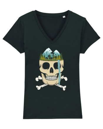 Skull Waterfall Black