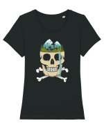 Skull Waterfall Tricou mânecă scurtă guler larg fitted Damă Expresser