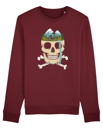 Skull Waterfall Burgundy