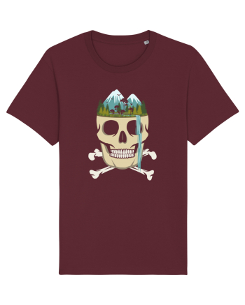 Skull Waterfall Burgundy