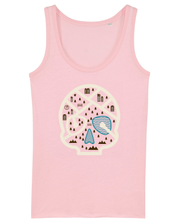 Skull Map Cotton Pink