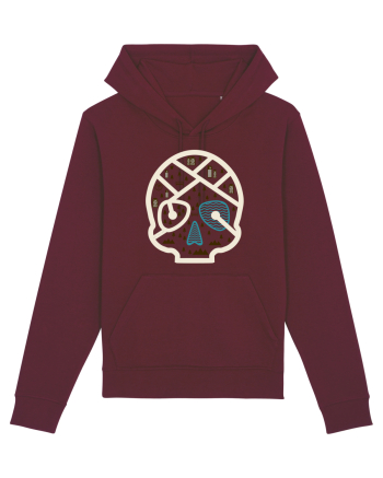 Skull Map Burgundy