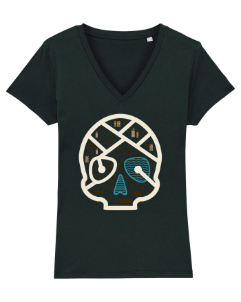 Skull Map Black