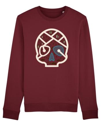 Skull Map Burgundy