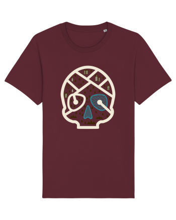 Skull Map Burgundy