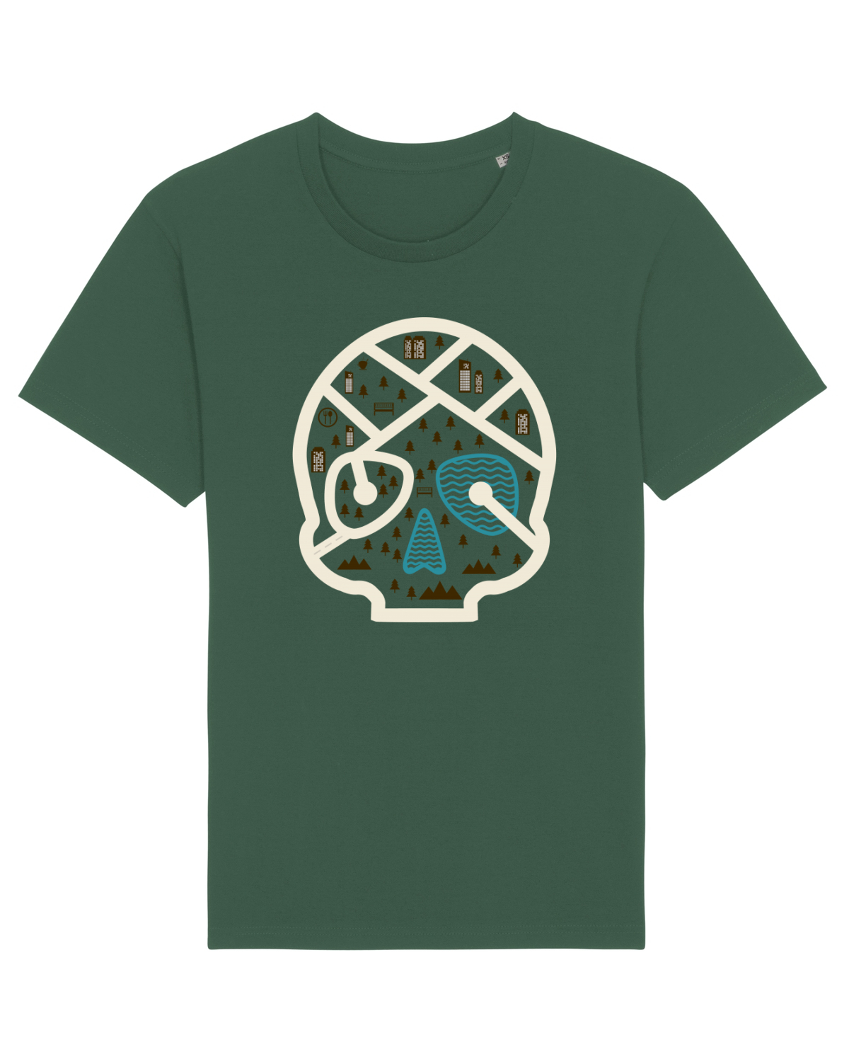 Tricou mânecă scurtă Unisex Rocker Bottle Green