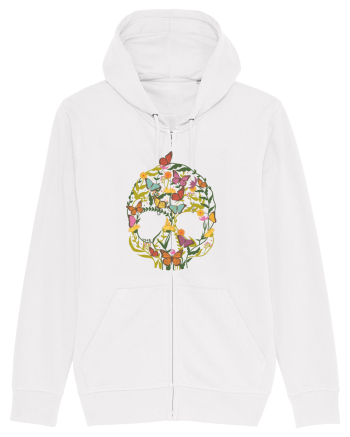 Butterfly Skull Flower White