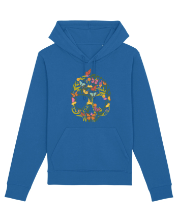 Butterfly Skull Flower Royal Blue