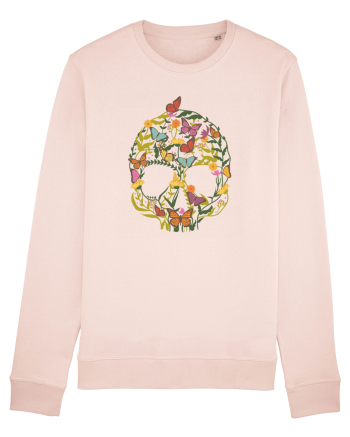Butterfly Skull Flower Candy Pink