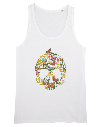 Butterfly Skull Flower White