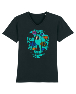 Skull Fish Tricou mânecă scurtă guler V Bărbat Presenter