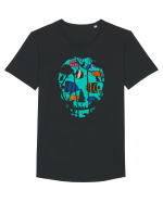 Skull Fish Tricou mânecă scurtă guler larg Bărbat Skater