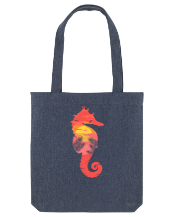 Sea Horse Beach Sunset Midnight Blue