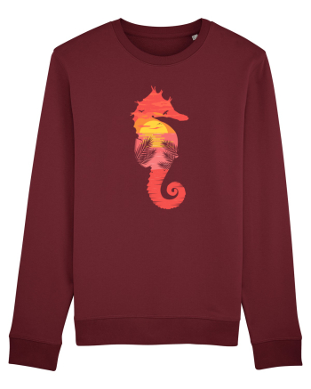 Sea Horse Beach Sunset Burgundy