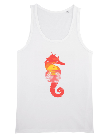 Sea Horse Beach Sunset White
